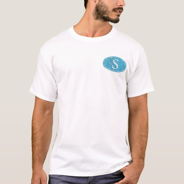 Oval Blue Marble-S T-Shirt (Front)