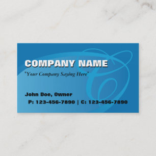 Oval Business Card/ Blue Card