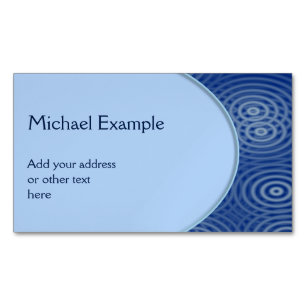 OVAL BUTTON - light blue + your text & ideas Magnetic Business Card