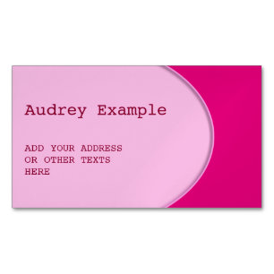 OVAL BUTTON - light pink + your text & ideas Magnetic Business Card