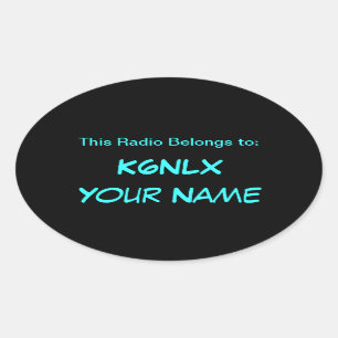 Oval Call Sign Radio Stickers