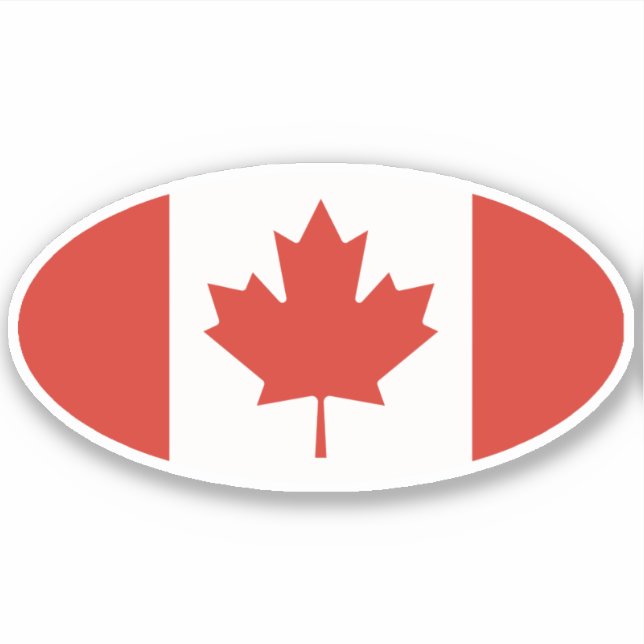 Oval Canadian Flag (Front)