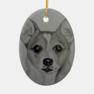 Oval Chihuahua Ornament artwork by Carol Zeock