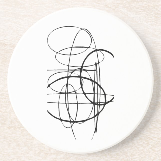 Oval Composition Coaster (Front)