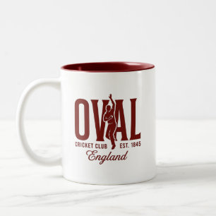 Oval Cricket Club England Est 1845 Two-Tone Coffee Mug