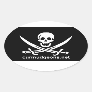 Oval Curmudgeons Stickers