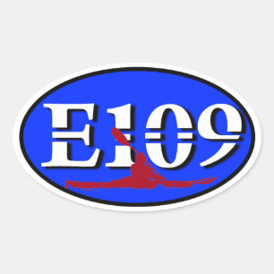 Oval E109 Euro Sticker