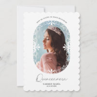 Oval Flourish Spanish Chic Photo Quinceañera