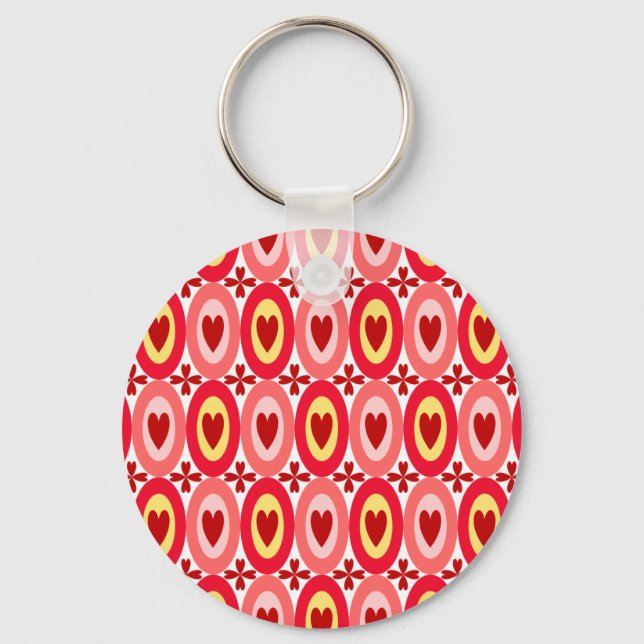 Oval Hearts Key Ring (Front)
