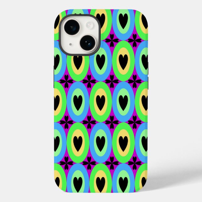 Oval Hearts Pattern Case-Mate iPhone Case (Back)