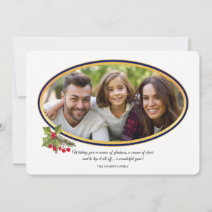 Oval Holiday Photo Card