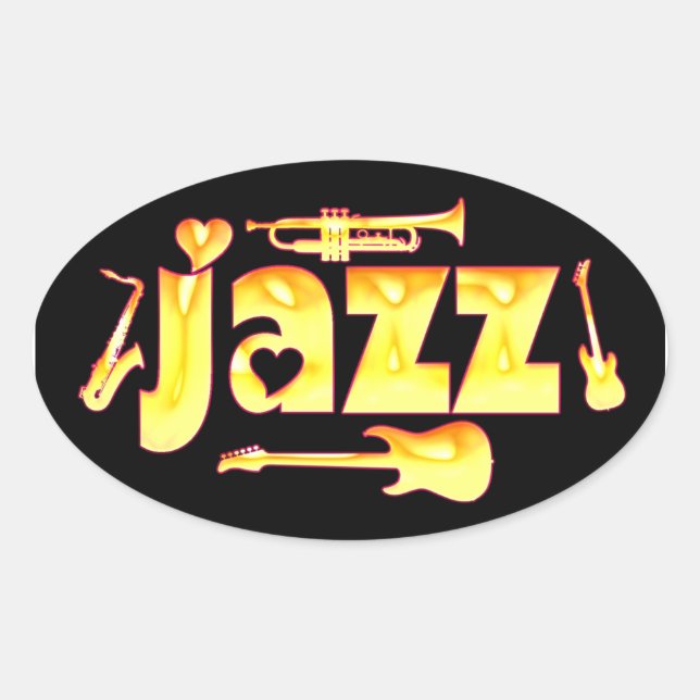 Oval Jazz Stickers (Front)