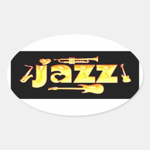 Oval Jazz Stickers
