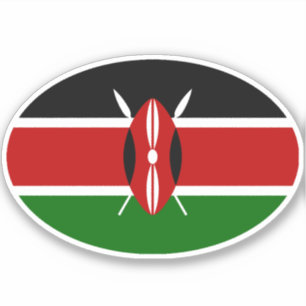 Oval Kenya Flag