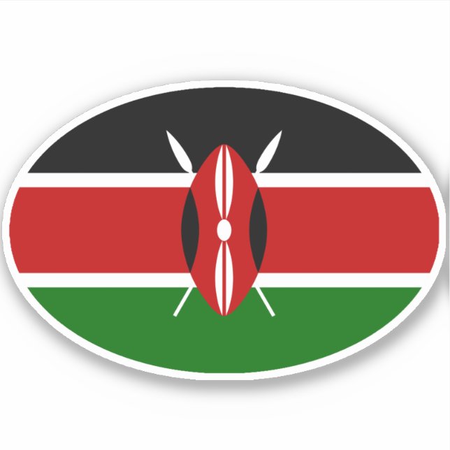 Oval Kenya Flag (Front)