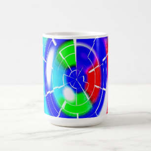 Oval maze art coffee mug