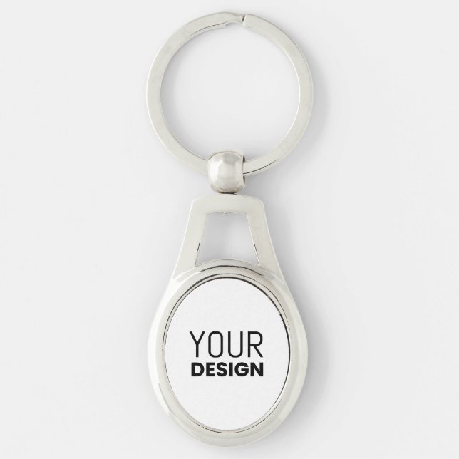 Oval Metal Keychain [+Other Shapes] (Front)