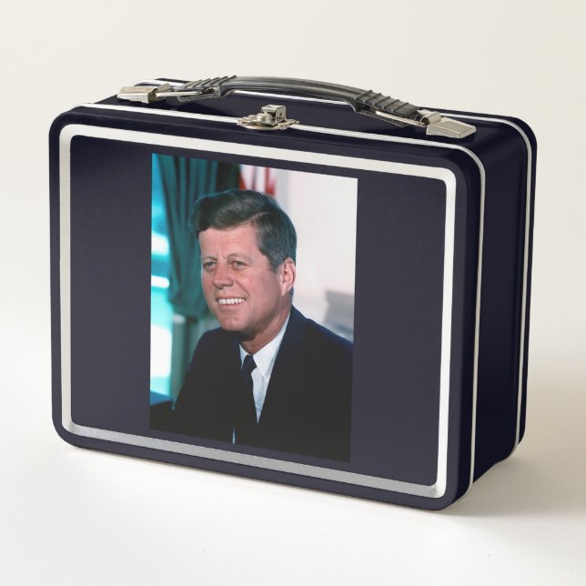 Oval Office of President John F. Kennedy Metal Lunch Box (Front)