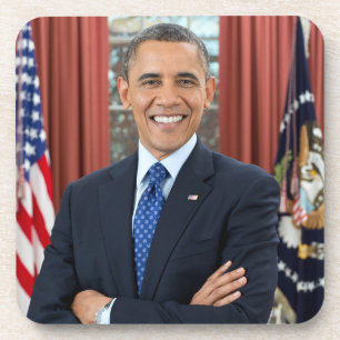 Oval Office Portrait, Obama Barack US President Coaster
