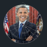 Oval Office Portrait, Obama Barack US President Dartboard<br><div class="desc">Barack Obama served as the 44th President of the United States Oval Office Partait. His story is the American story; values from the heartland, a middle-class upbringing in a strong family, hard work and education as the means of getting ahead, and the conviction that a life so blessed should be...</div>