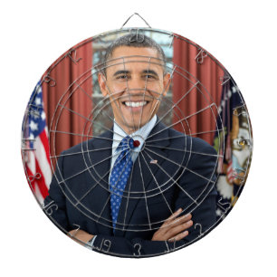 Oval Office Portrait, Obama Barack US President Dartboard