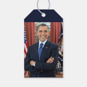 Oval Office Portrait, Obama Barack US President Gift Tags