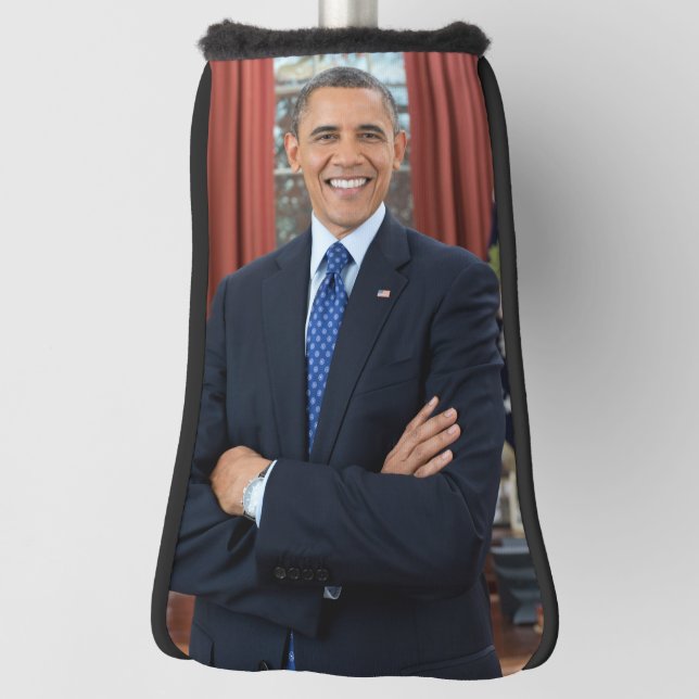 Oval Office Portrait, Obama Barack US President Golf Head Cover (Rotate 90)