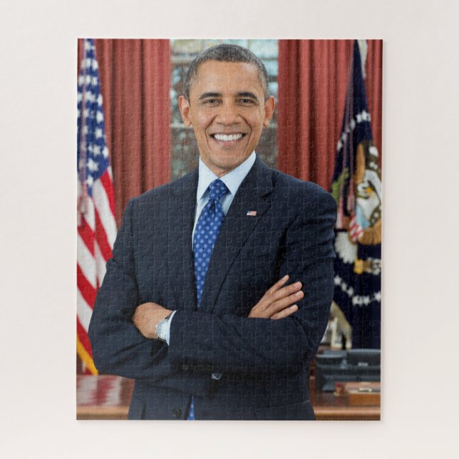 Oval Office Portrait, Obama Barack US President Jigsaw Puzzle (Vertical)