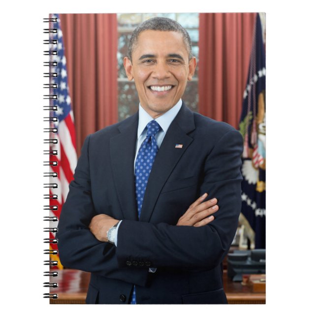 Oval Office Portrait, Obama Barack US President Notebook (Front)