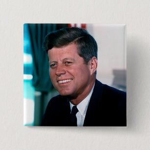 Oval Office Portrait President John F. Kennedy 15 Cm Square Badge