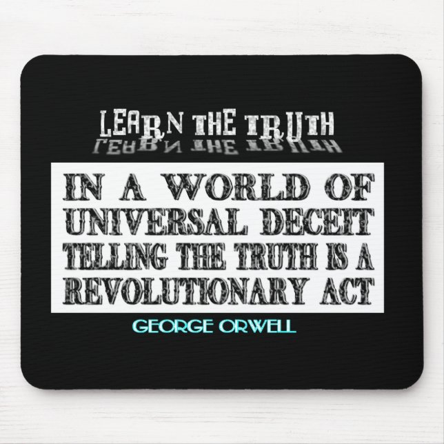 OVAL ORWELL UNIVERSAL DECEIT MOUSE PAD (Front)