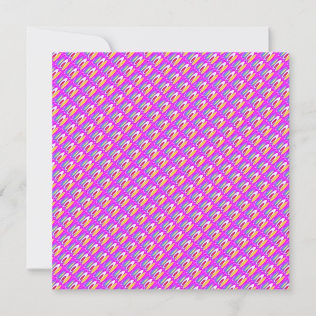 Oval pattern art in mixed colours bright modern    card (Front)
