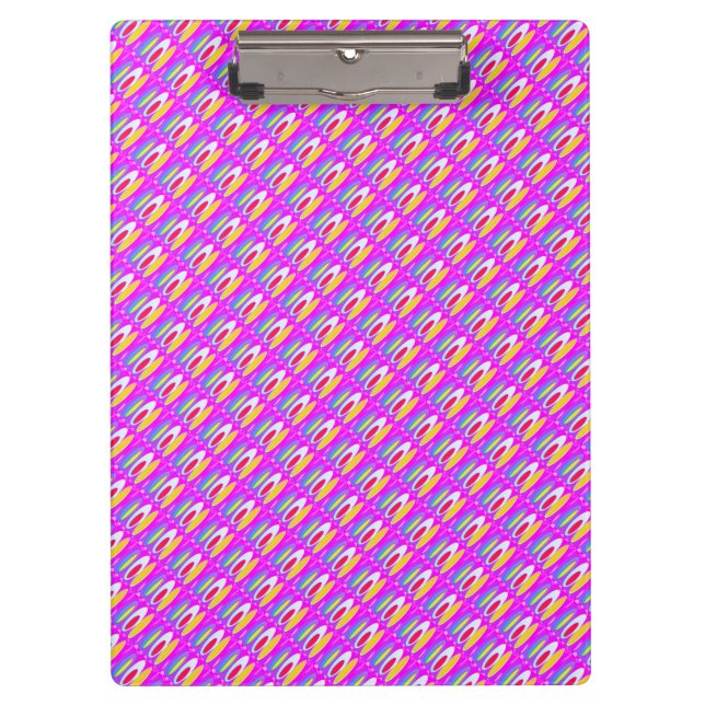 Oval pattern art in mixed colours bright modern    clipboard (Front)