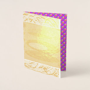 Oval pattern art in mixed colours bright modern foil card