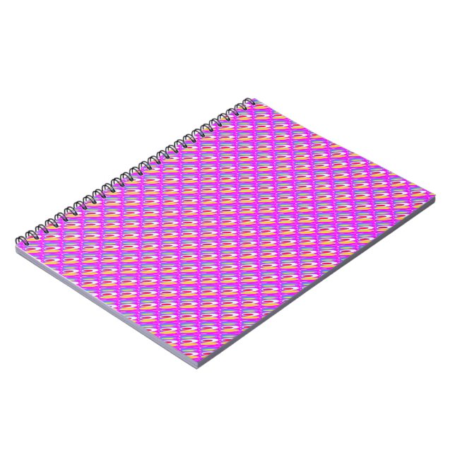 Oval pattern art in mixed colours bright modern    notebook (Left Side)