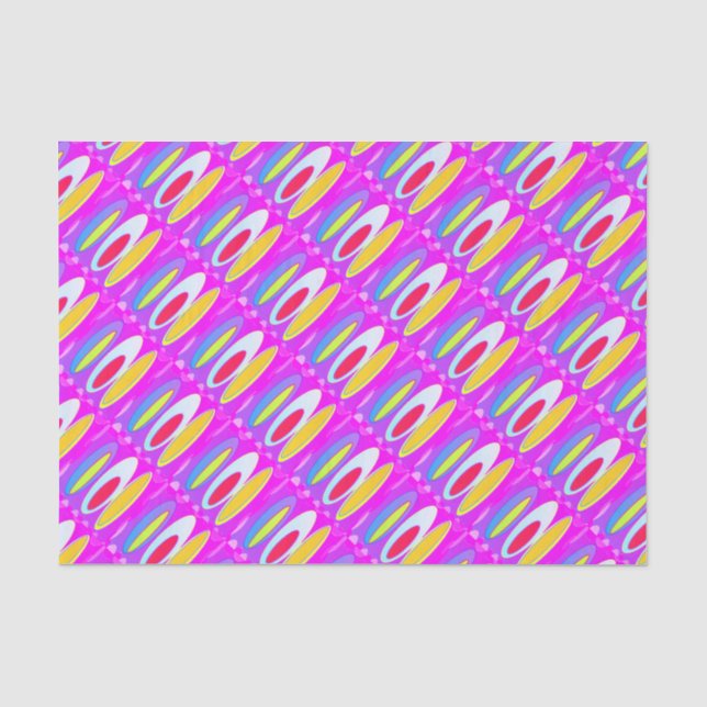 Oval pattern art in mixed colours bright modern    tissue paper (Front)