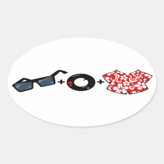 Oval PB Math sticker