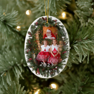 Oval Photo Garland Ornament