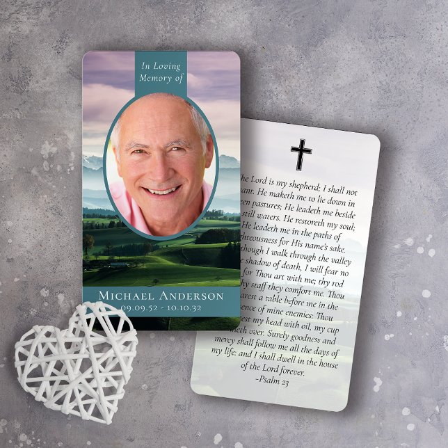 Oval Photo Golfer's Memorial Prayer Card (Creator Uploaded)