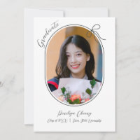 Oval photo with thin border and a minimal bow
