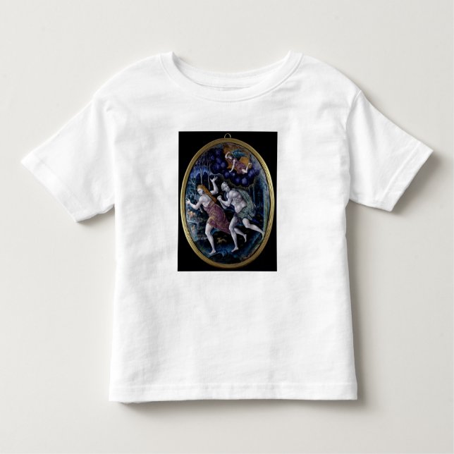 Oval plaque depicting Adam and Eve Toddler T-Shirt (Front)