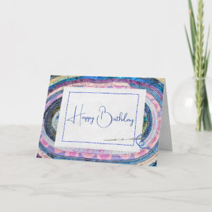 Oval Quilted Rug for Birthday Card