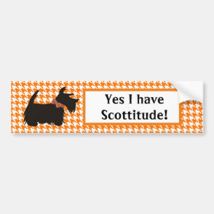 Oval Scottie dog car bumper sticker, scottitude Sticker
