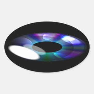 Oval shiny eye stickers