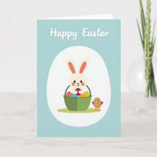 Oval Spring Creature Basket Card