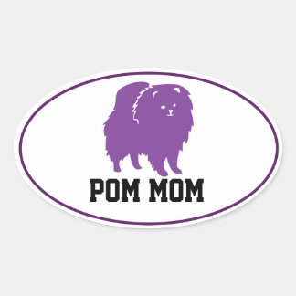Oval Sticker - Pom Mum