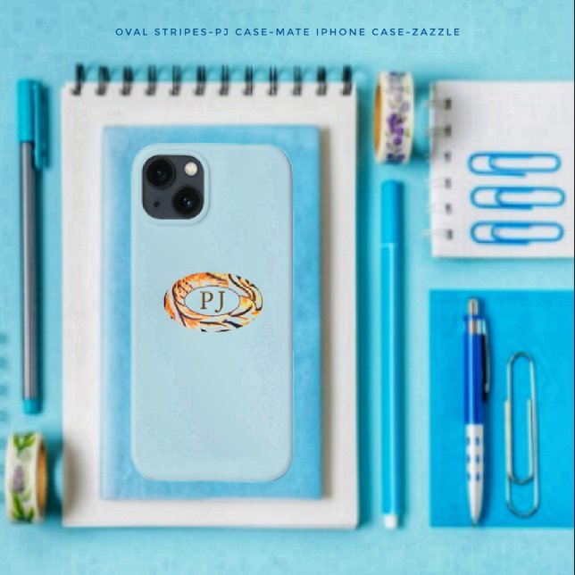 Oval Stripes-PJ Case-Mate iPhone Case (Creator Uploaded)