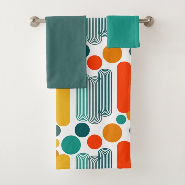 Ovals and Circles  Bath Towel Set (Insitu)