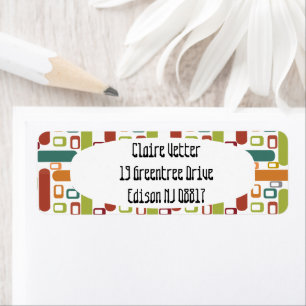 Ovals and Circles Return Address Label