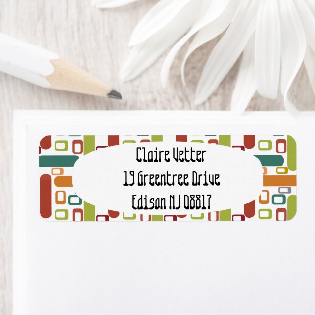 Ovals and Circles  Return Address Label (Insitu)